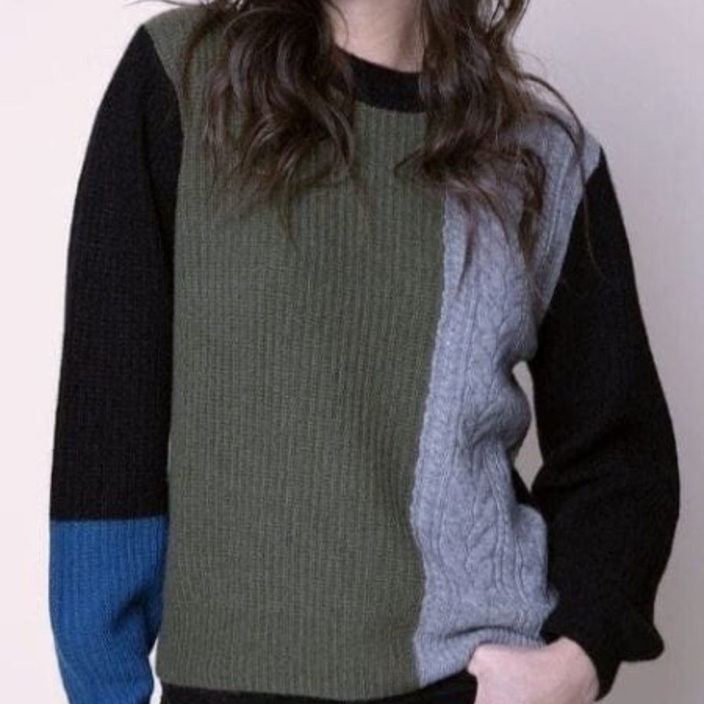27 Miles Malibu Jessie color block sweater in black